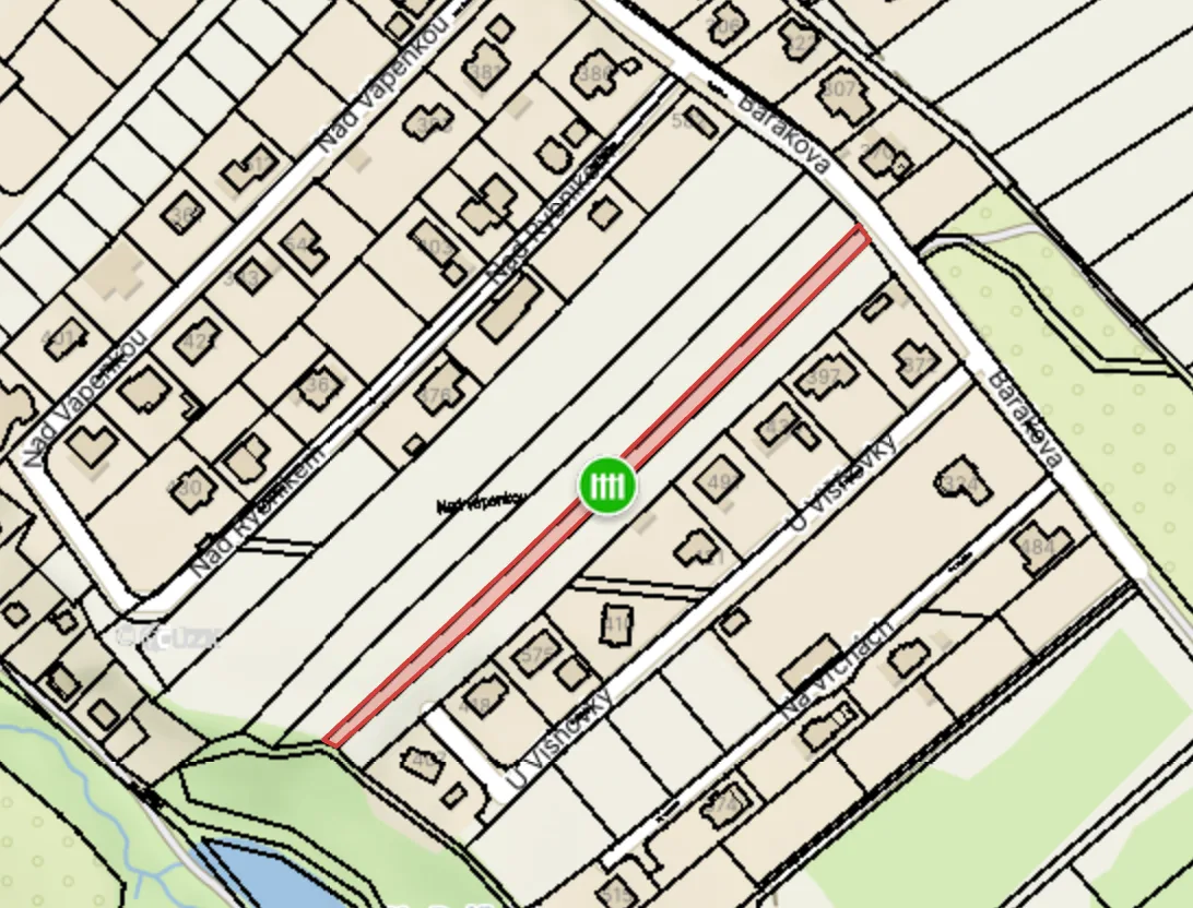 Katastrální mapa parcely